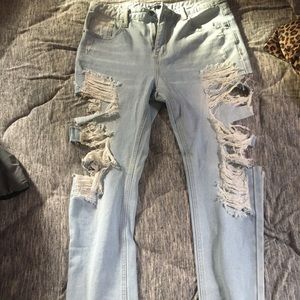 Fashion nova distressed boyfriend jeans